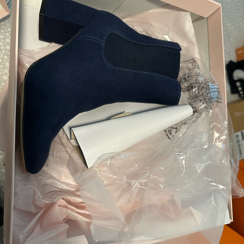 JustFab Navy Ankle Boots
